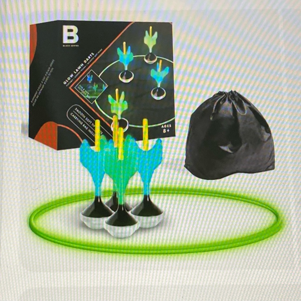 Glow Lawn Darts Fun & Safe Outdoor play.  Brand New in Box and Packaging.
